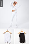 Multipack 2pk Classic Track Pants, White/Black - alternate image 1